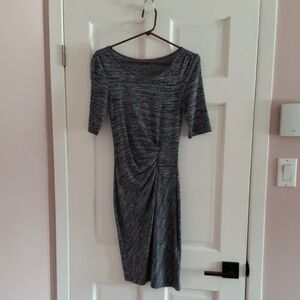 Suzy Shier Charcoal Midi Dress